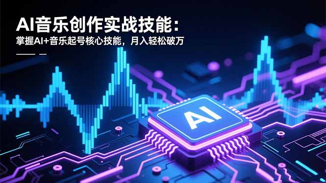 AI音乐创作实战技能：掌握AI+音乐起号核心技能，月入轻松破万